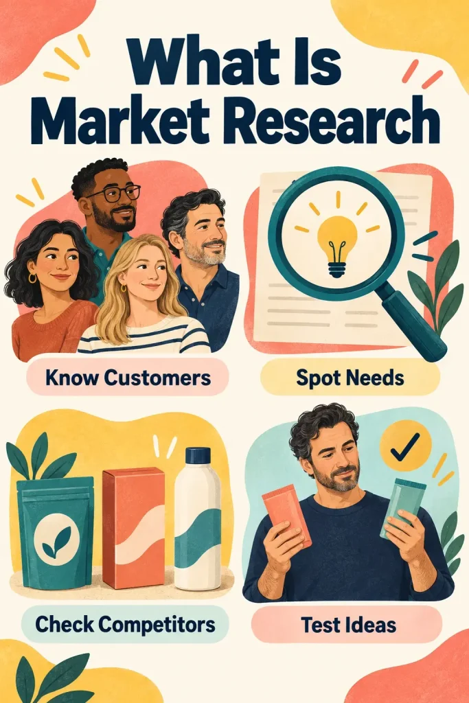 Adult business owner using market research to study customers, products, customer preferences, and business opportunities.
